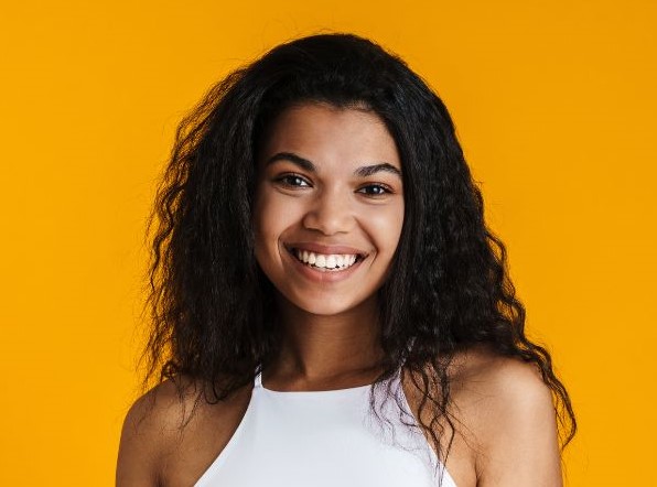 image of an african woman posing with a smile