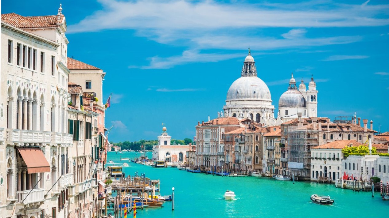 image of the canal way on a clear day in venice